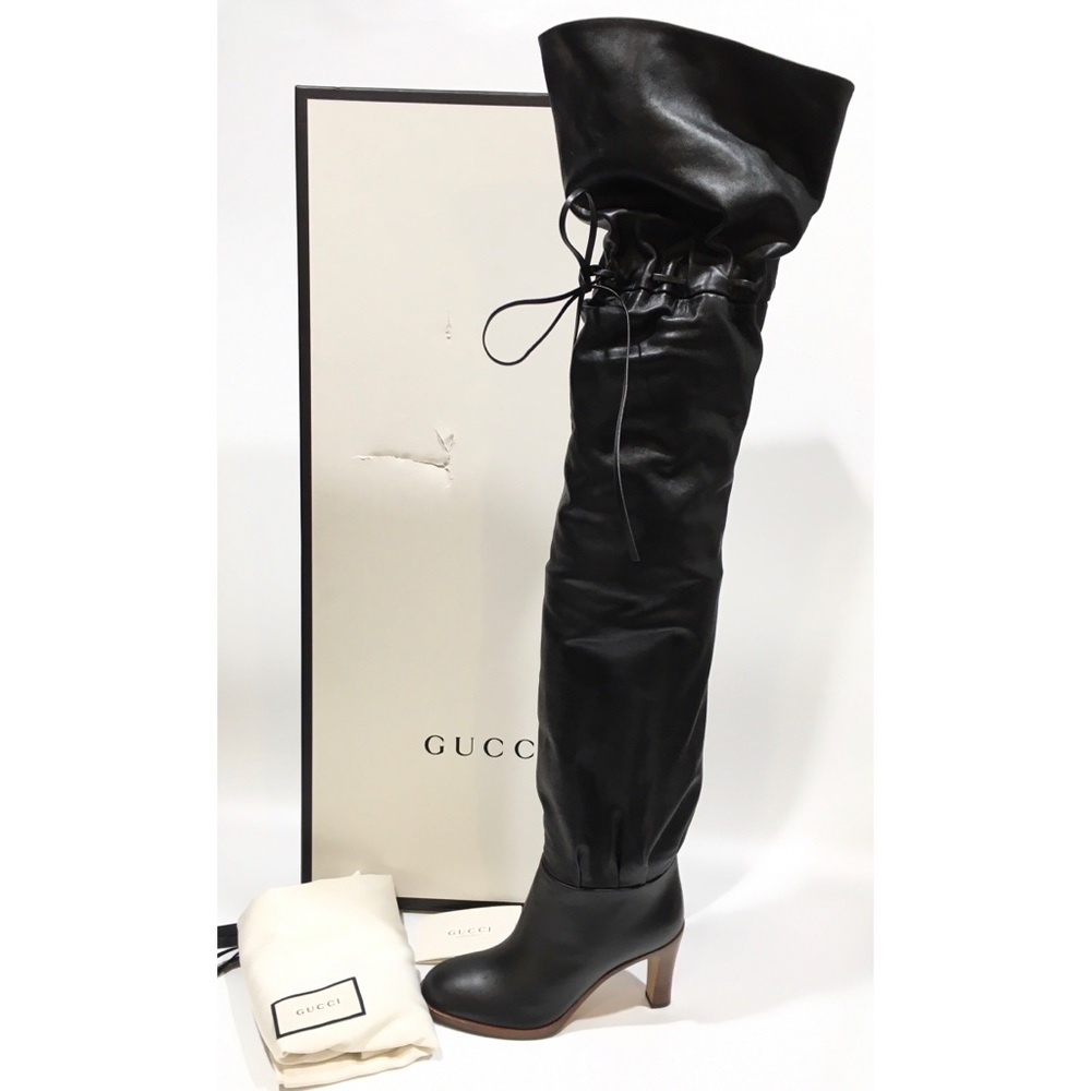 Gucci Lisa Over the Knee Leather Boots -US 6 -NIB